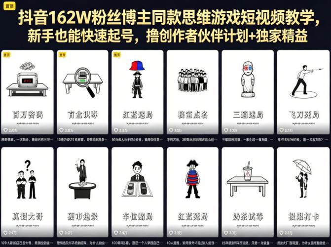 160万粉丝博主同款思维游戏视频教学