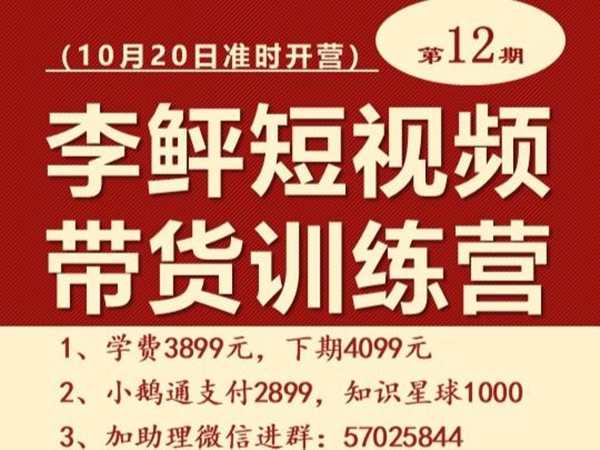 《短视频带货训练营18期》