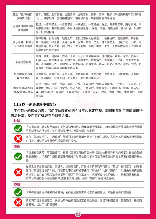 2025小红书直播笔记违禁词与违规问