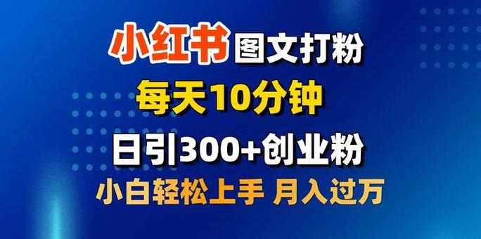 小红书无脑每日引流创业粉500+，小