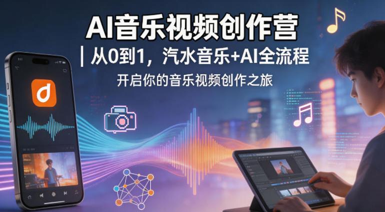 AI音乐视频创作营 从0到1，汽水音