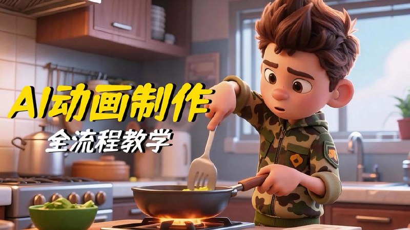 AI制作动画片，五分钟一条原创作品