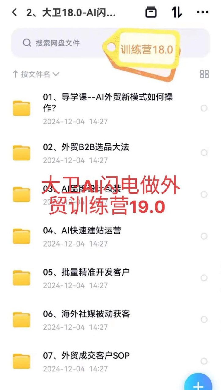 AI闪电做外贸训练营合集