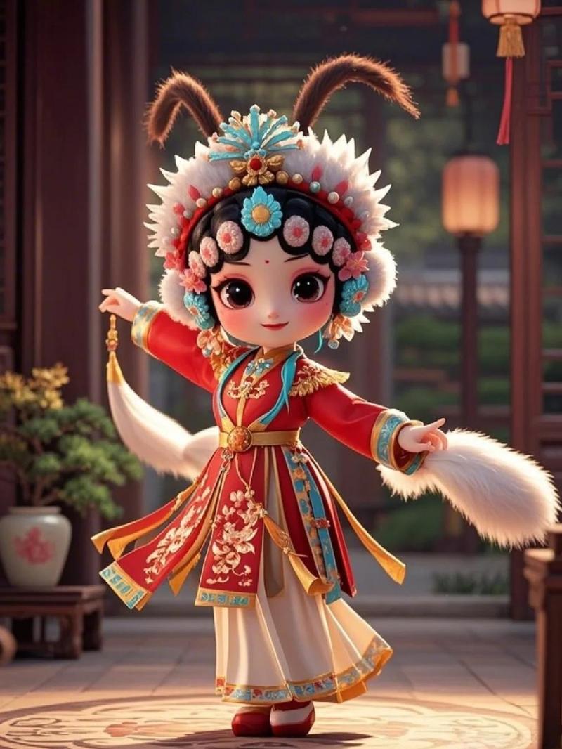 AI制作Q版戏剧人物，5分钟一条，中