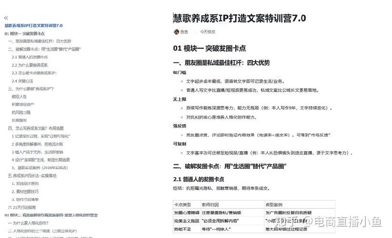 养成系IP打造文案特训营