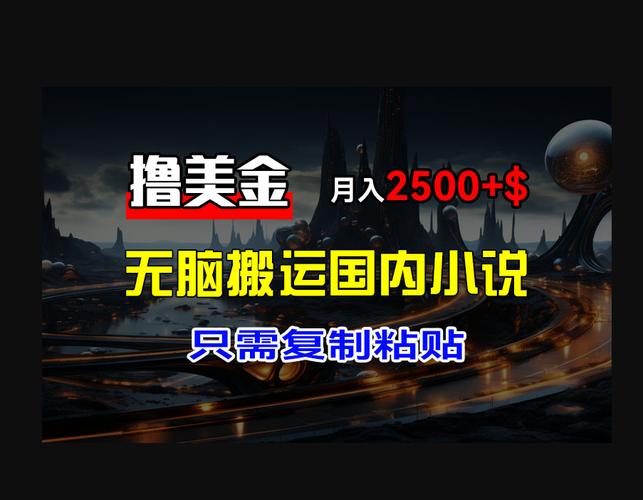 最新撸美金项目，搬运国内小说爽文，只