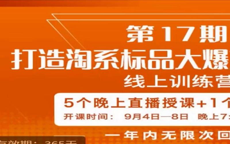 打造淘系标品大爆款线上课