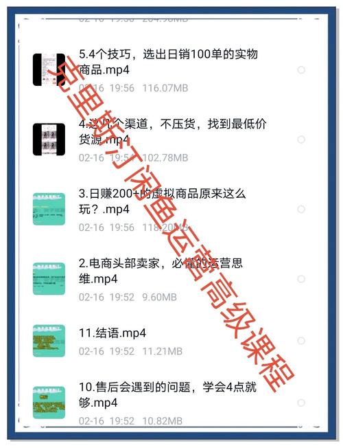 闲鱼电商课程，新规过后的最新课程