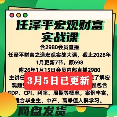 任泽平会员直播课
