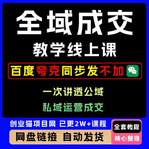全域成交线上课，一次讲透公域、私域运