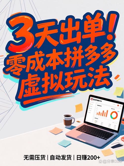 拼多多虚拟类项目，不囤货+自动发货+
